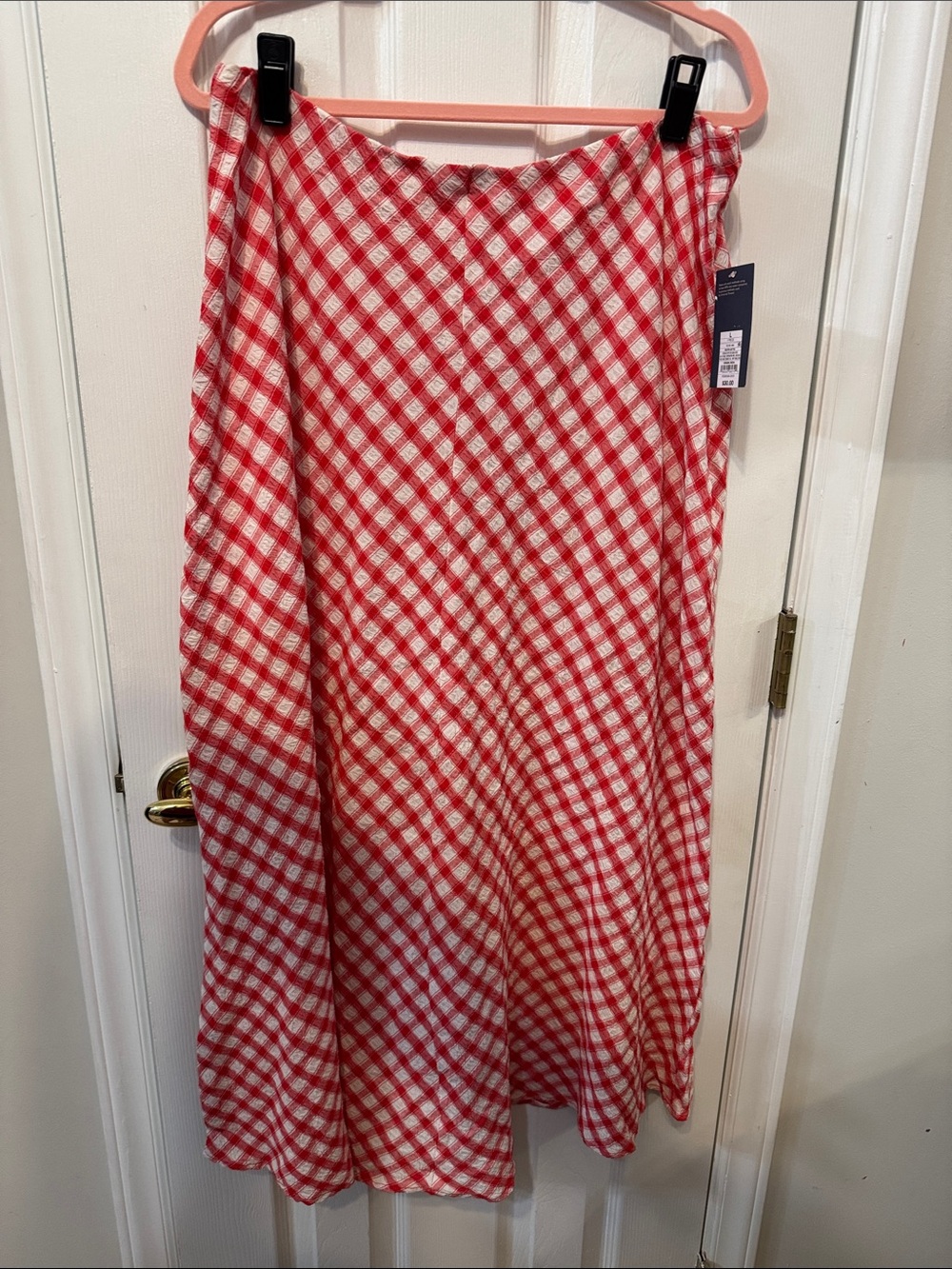 Universal Thread Red and White Gingham Maxi Skirt